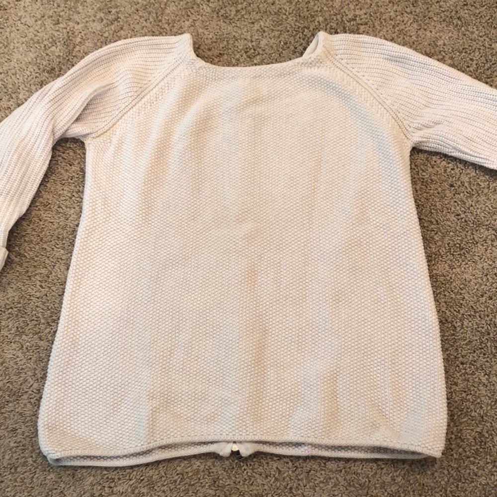Zipper back sweater
